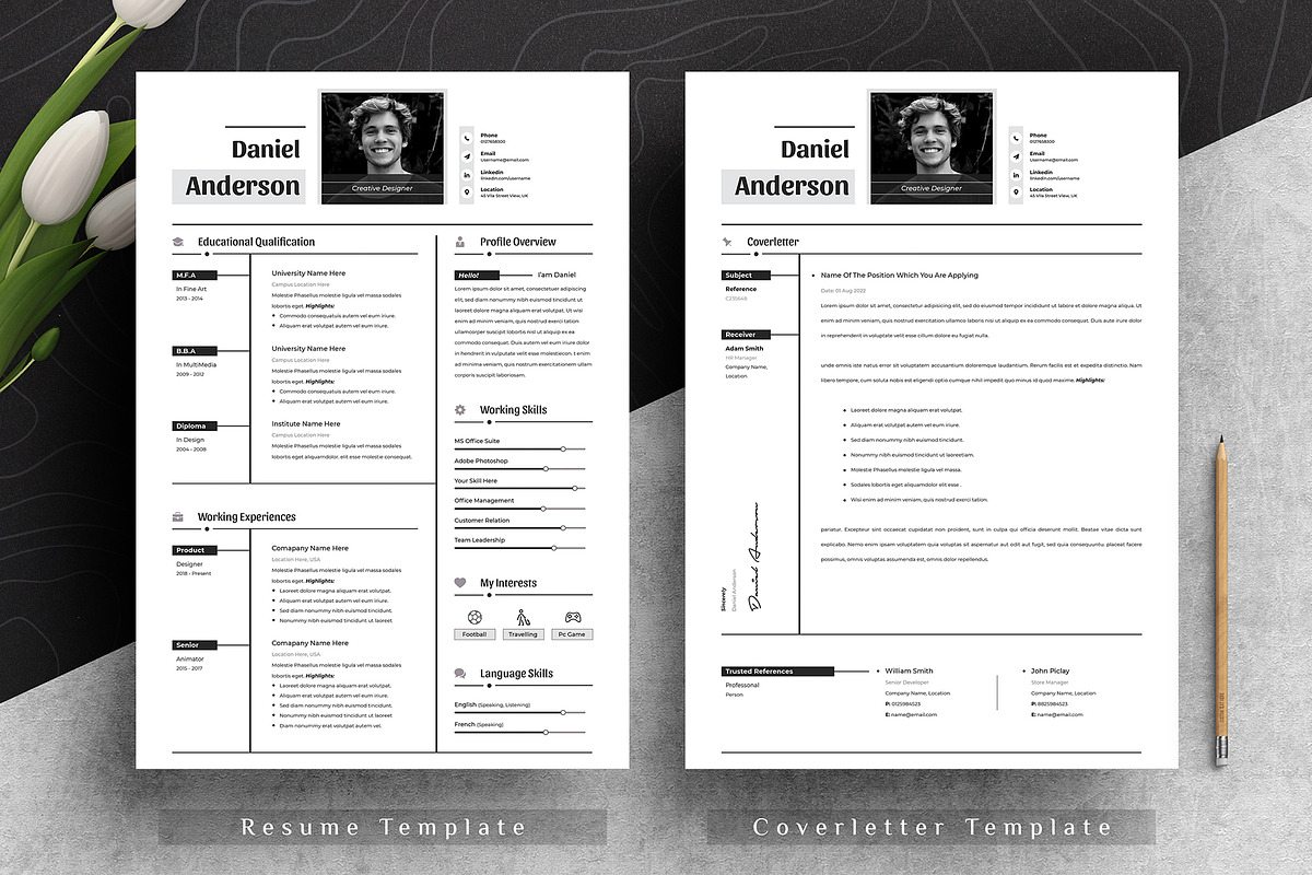 Resume Cv Template Word Apple Pages, a Resume Template by Tbunny (Photo 2 of 6)