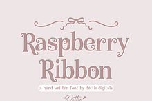 Raspberry Ribbon Font – Handwritten