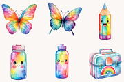 Pastel Cute Back to School Clipart, a Seasonal Illustration by Designworld (Thumbnail 5 of 11)