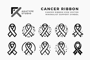 Cancer Ribbon Icon, a Solid Icon by Akatype Studio
