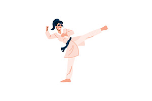 Young female karate athlete, a Sport Illustration by pikepicture
