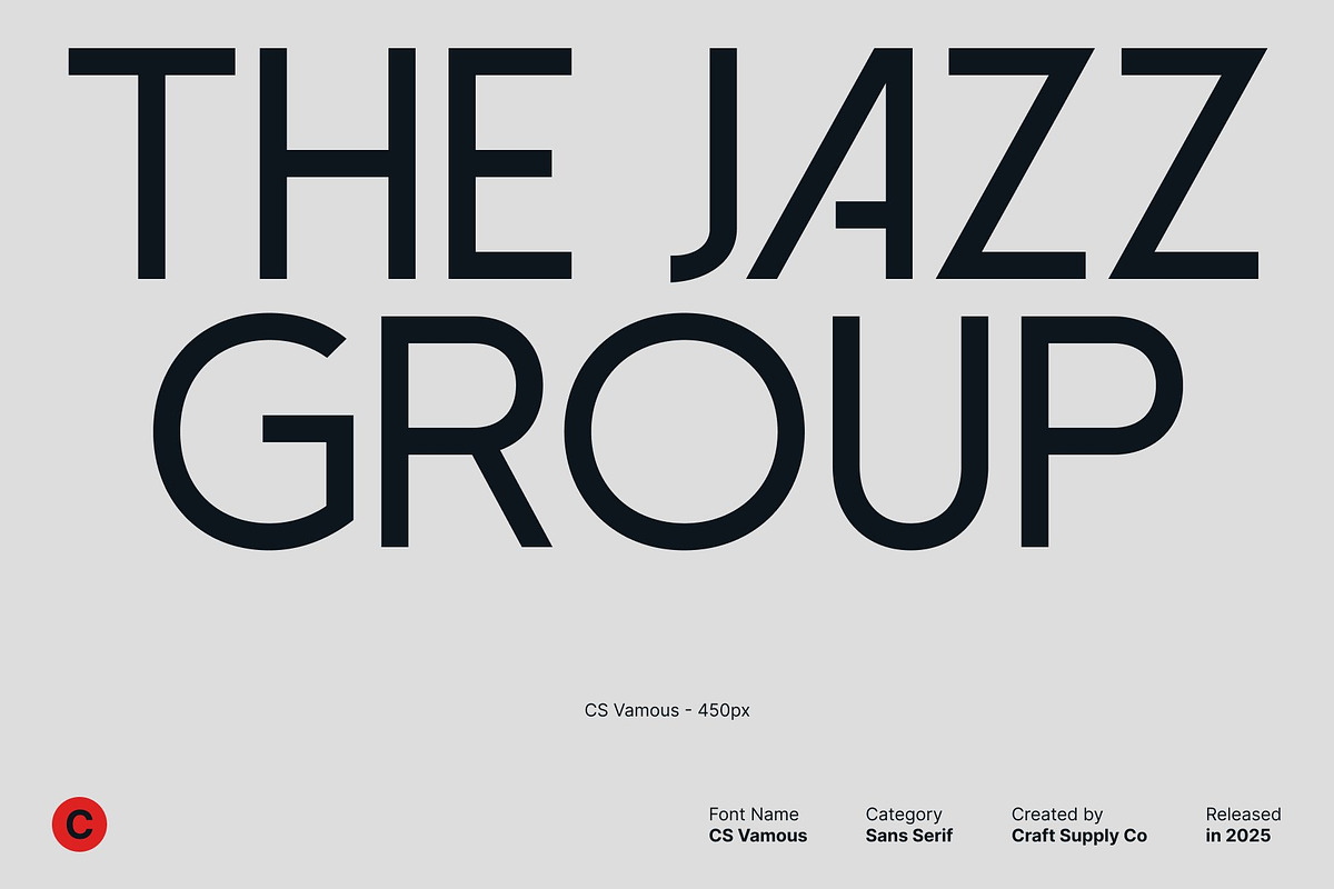 CS Vamous – Modern Sans Serif, a Sans Serif Font by Craft Supply Co. (Photo 2 of 8)