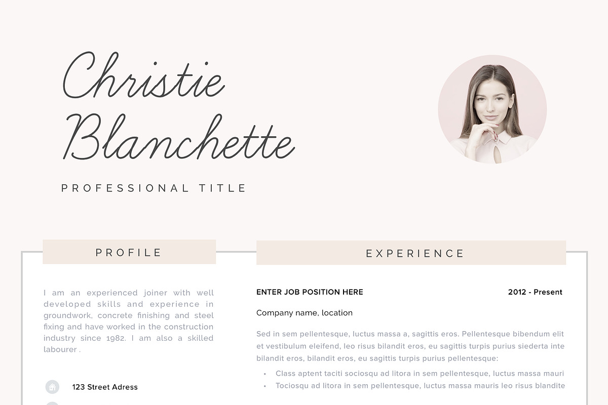 Resume Template CV 1, 2 page, a Resume Template by Resume Angels (Photo 3 of 9)