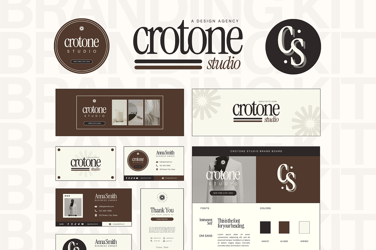 Canva Modern Branding Kit Template, a Branding & Logo Template by Branding Babe Co. (Photo 1 of 9)