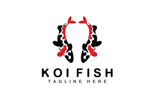 Koi Fish Logo Design Chinese Lucky, a Branding & Logo Template by Maylianaw28
