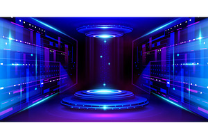 Futuristic technology stage with, a Technology Illustration by art PVP - market