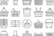 Shopping basket and cart line art, an Object Graphic by pikepicture (Thumbnail 3 of 3)