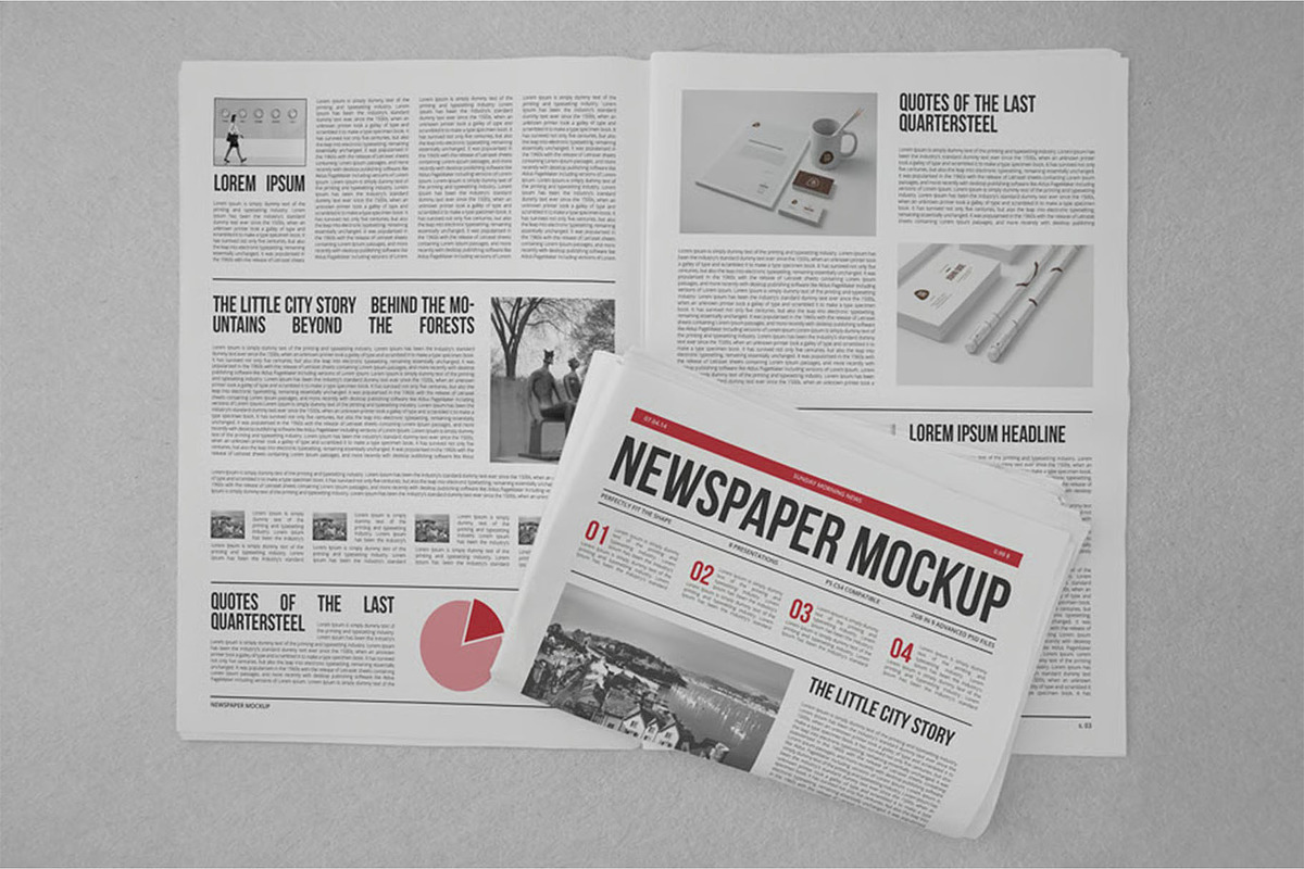 Newspaper Mock-up, an Advertising Mockup by zippypixelstudio (Photo 6 of 14)