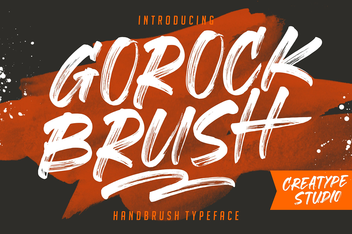 Gorock Brush Typeface, a Script Font by Creatype Studio (Photo 1 of 9)