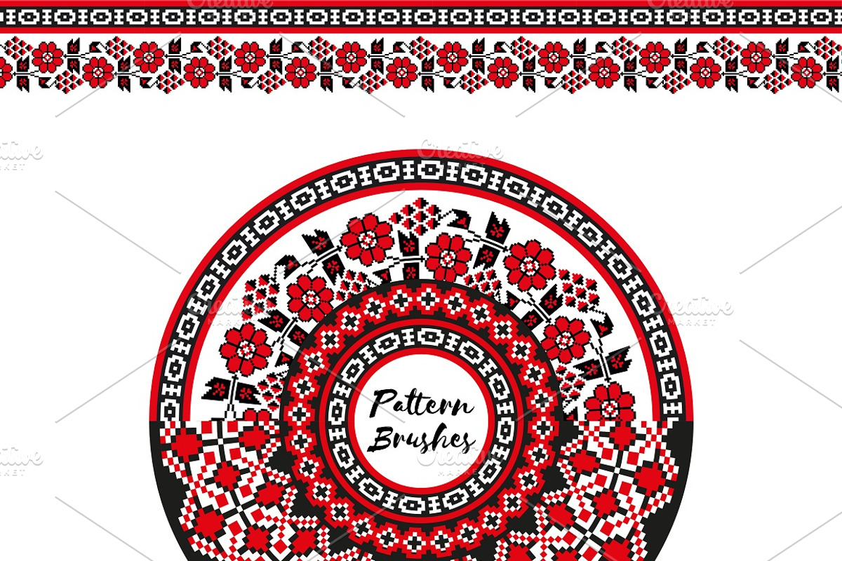 Ukrainian Embroidery: Brushes&Frames, an Object Graphic by MarynArts (Photo 12 of 13)