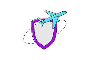 Airplane transportation icon., a Solid Icon by incomible