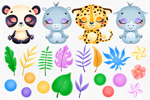 Meditation Animals Clipart