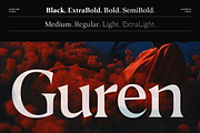 Guren - 16 Fonts, a Serif Font by Nasir Udin (Thumbnail 1 of 21)