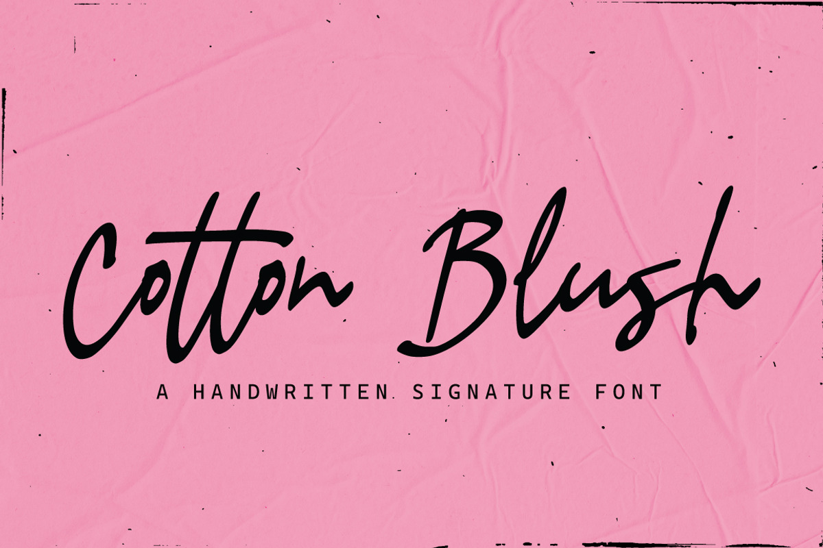 Cotton Blush - Charming Signature, a Handwritten Font by tebaltipislab (Photo 1 of 11)