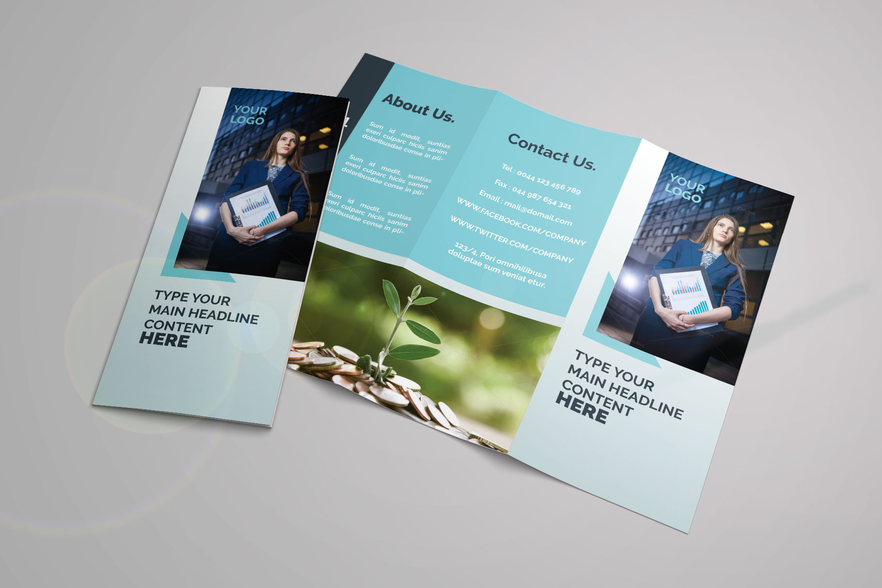 Corporate Finance Trifold Brochure | Brochure Templates ~ Creative Market