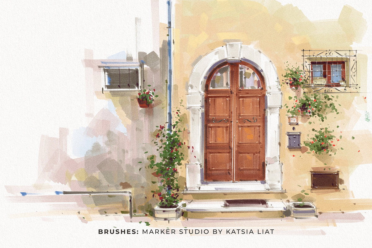 Marker Studio | Procreate Brushes, a Brush Add-On by Katsia Liat (Jazwinska) (Photo 4 of 10)