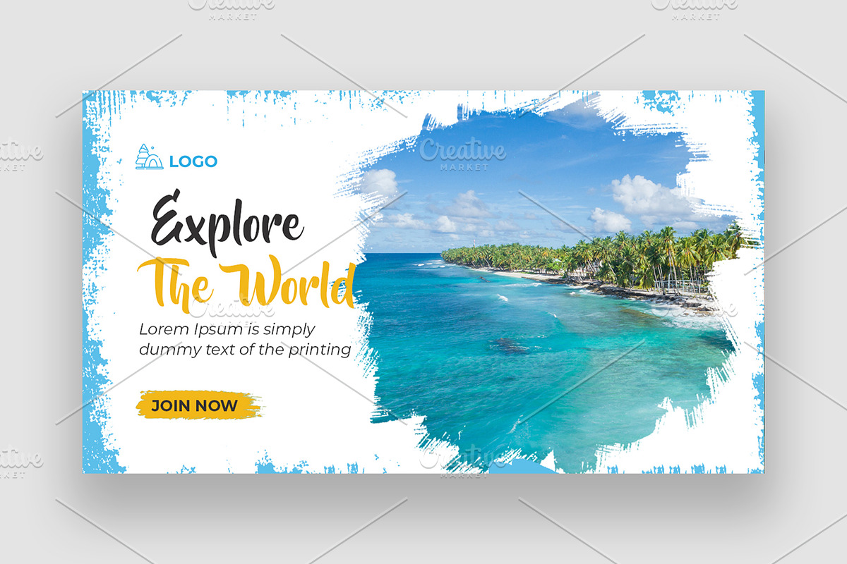 Travel Youtube Thumbnail Bundle, a Social Media Template by Shahjahangdb1 (Photo 3 of 21)