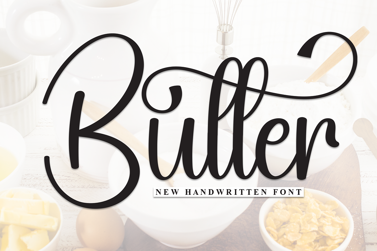 Butter | Script Font, a Handwritten Font by Scratchones (Photo 1 of 9)