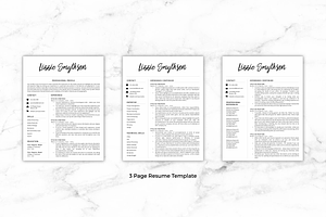 Resume Template/CV - Lizzie