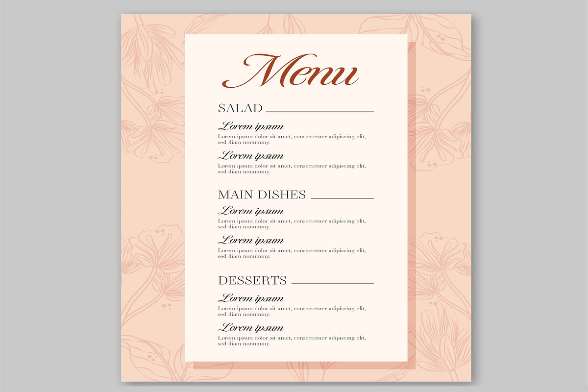 Elegant Wedding Menu, a Templates & Theme by studiogstock (Photo 3 of 3)