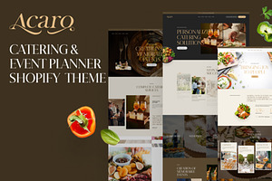 Acaro–Catering & Event Shopify, a Bootstrap Template by apollotheme