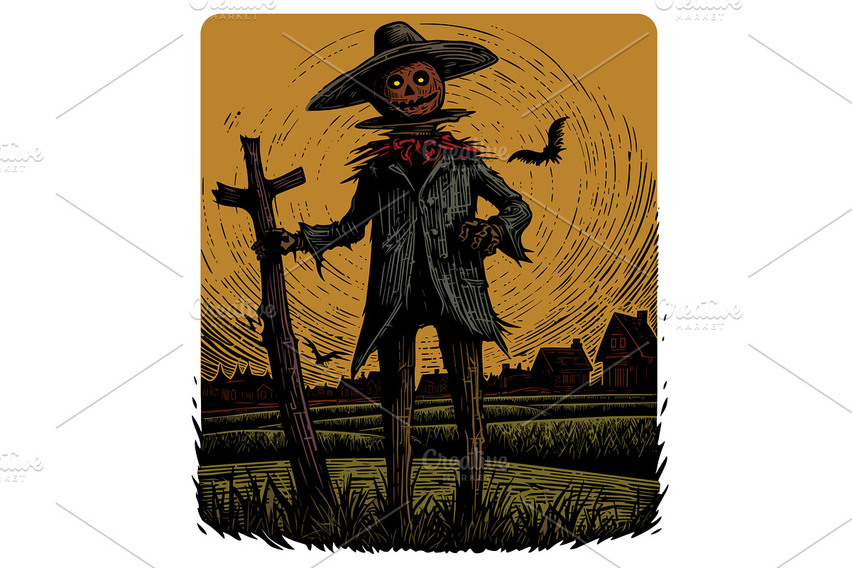 Scarecrow Full Color, an Animal Illustration by Malchev
