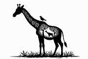 Giraffe Silhouette Vector design, an Illustration by Amazin_art (Thumbnail 4 of 21)