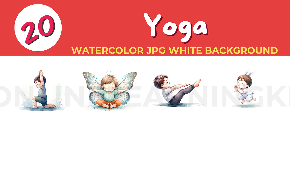 Yoga watercolor JPG white background, a Person Illustration by John_Walker (Photo 2 of 2)