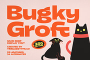 Bugky Groft - Bold Retro Sans, a Sans Serif Font by timelesstype.co (Thumbnail 1 of 15)