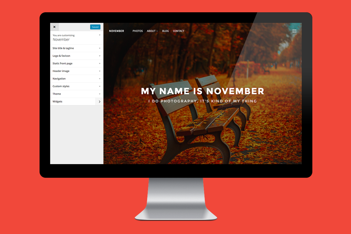 November WordPress Theme, a WordPress Template by HammerThemes (Photo 2 of 2)