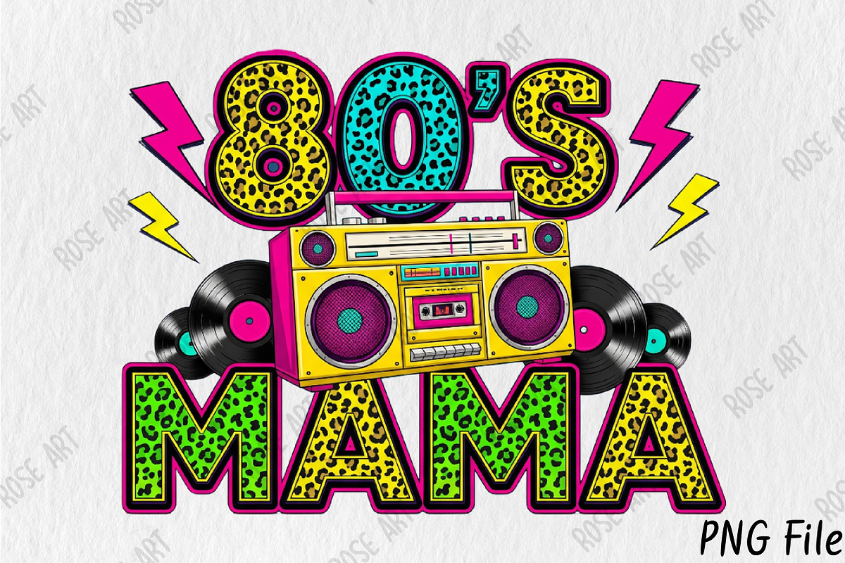 80's mama png sublimation design, a Technology Illustration by Rose Art (Photo 1 of 4)