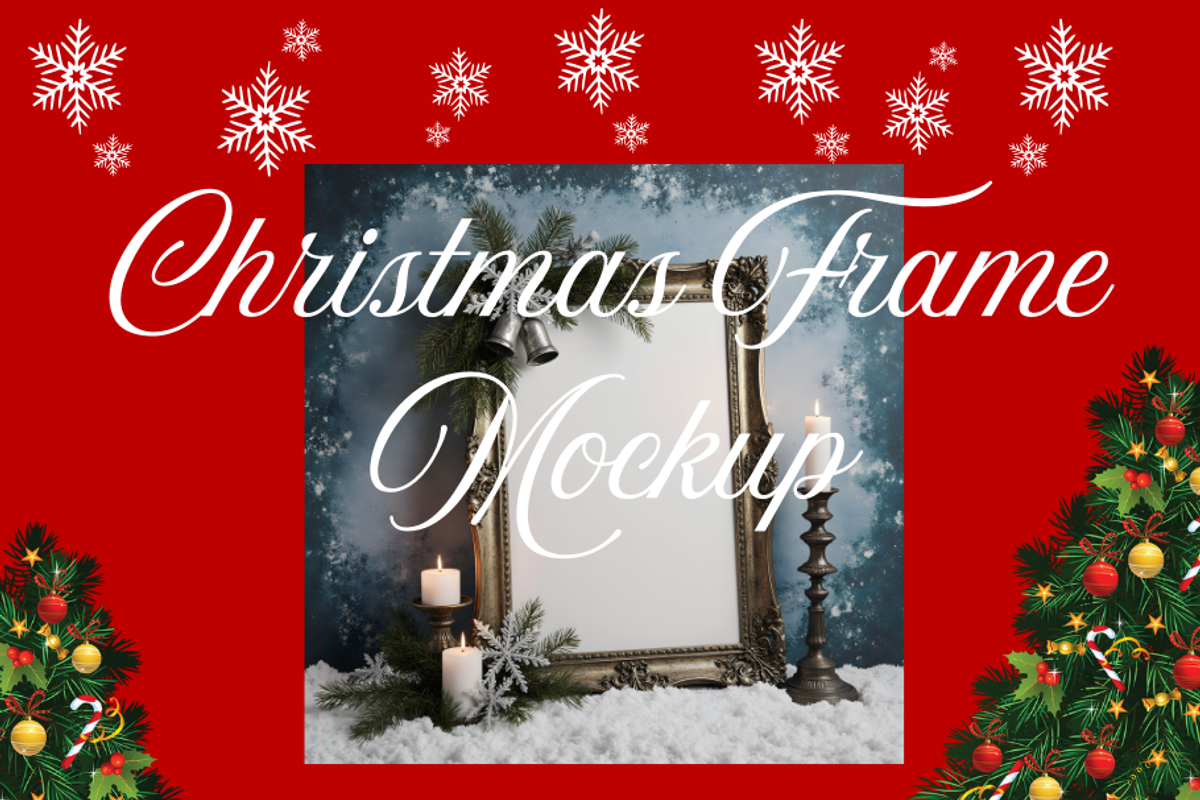 Christmas Frame Mockup, a Mockup by StormDigitalArt (Photo 1 of 2)