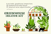 Greenhouse Creator Kit, an Object Graphic by yana.tasha (Thumbnail 1 of 8)