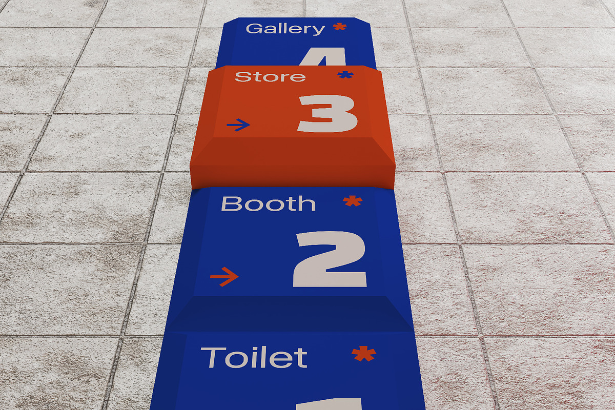 Wall Mounted Directional Sign Mockup, an Advertising Mockup by herutage (Photo 5 of 5)