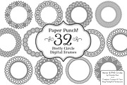 Grey Round Lace Frames, an Illustration by Amanda Ilkov (Thumbnail 1 of 5)
