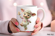 Whimsical Easter Lamb Clipart, an Illustration by Craft Nest (Thumbnail 9 of 9)