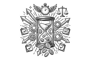 Time management productivity, a Finance Illustration by AlexArt