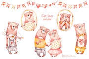 Cozy Valentines Day. Lovely bears, an Animal Illustration by UlitkaStudio (Thumbnail 7 of 20)