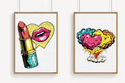Pop Art Valentine Clipart, an Illustration by Libby Wishes (Thumbnail 4 of 9)