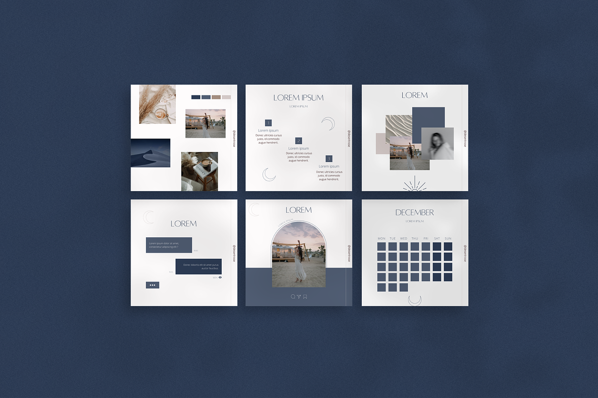 Desert Rose - Insta CANVA templates, a Social Media Template by Cam' Studio (Photo 4 of 6)