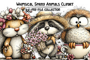 Whimsical Spring Animals Clipart, an Illustration by Dream Creation (Thumbnail 1 of 4)