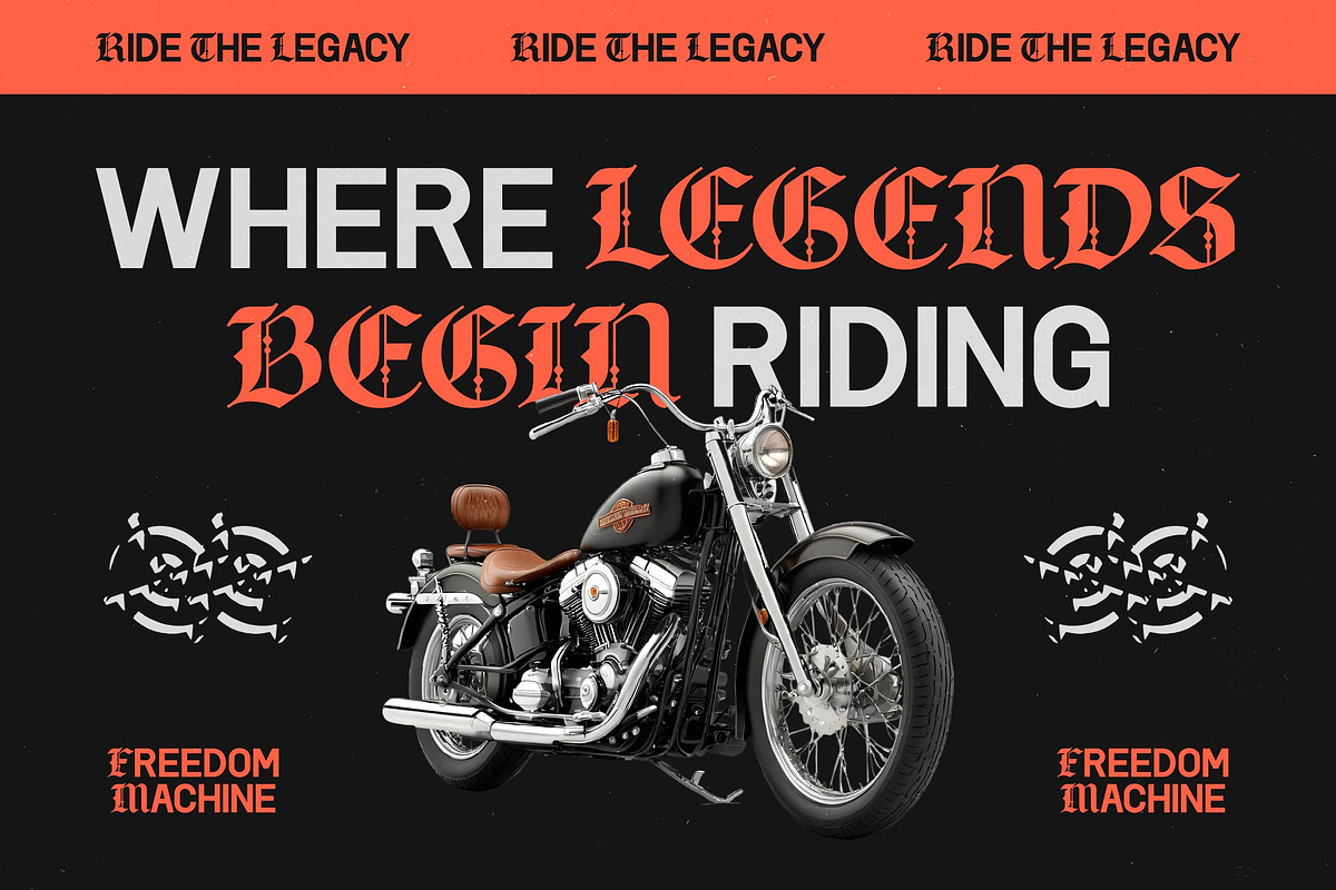 Exodus Blackletter Display Font, a Blackletter Font by timelesstype.co (Photo 6 of 10)