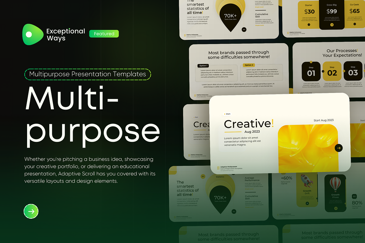 Multipurpose Presentation Templates, a Presentation Template by Exceptionalways (Photo 3 of 6)