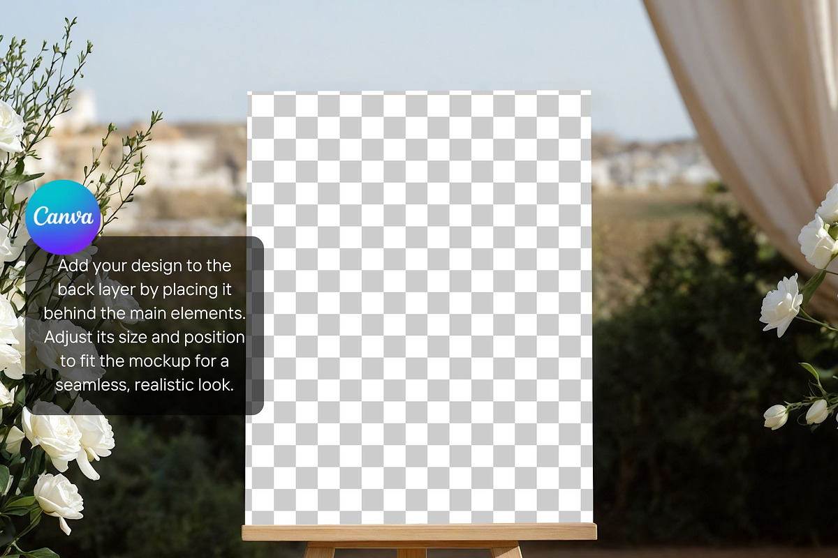 Elegant Coastal Wedding Welcome Sign, a Product Mockup by MockupWizard (Photo 3 of 5)