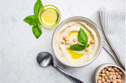 Creamy chickpea hummus, a Food & Drink Photo by piter.goskov