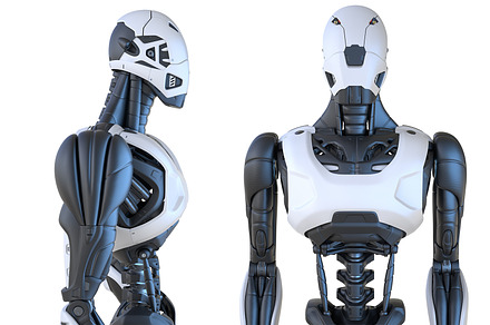 Robot isolated on white