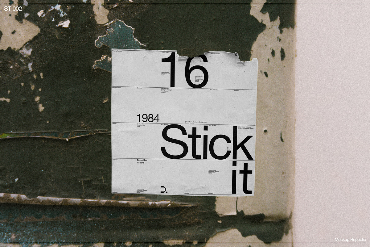 Sticker Mockup 002, a Merchandise Mockup by Burmess (Photo 1 of 3)