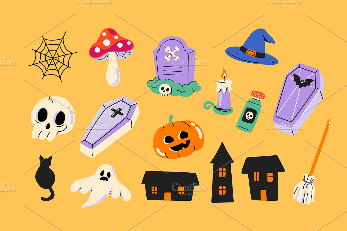Halloween Element Set, a Decorative Illustration by Sinando Studio (Photo 4 of 4)
