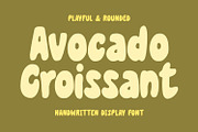 Avocado Croissant - Playful Font, a Handwritten Font by Viswell (Thumbnail 1 of 9)