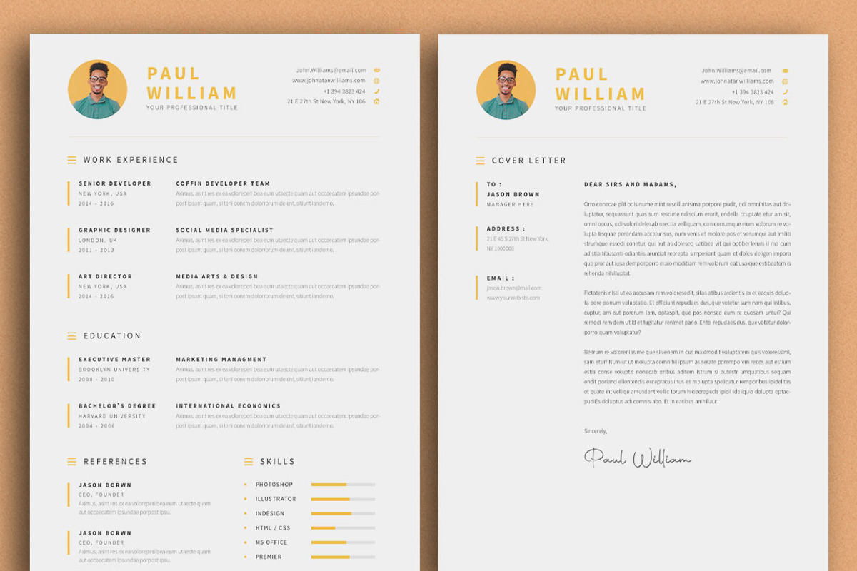 Resume/CV Template, a Resume Template by UX-group (Photo 3 of 8)